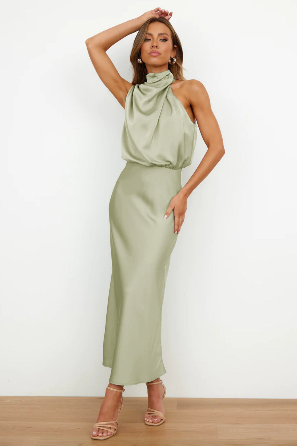 Sophia® | Carlina Satin Maxi Dress