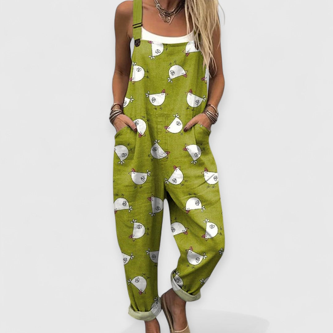 Althea | Vintage Artisan Wide Jumpsuit for a Unique Style