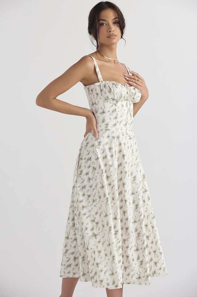Zane® | SHANA Pink floral corset dress