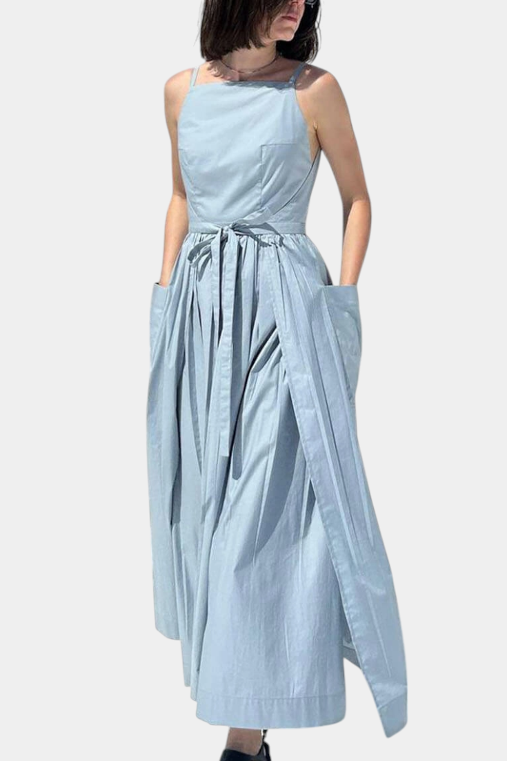 Dezi Strapless Long Dress with Adjustable Side Laces