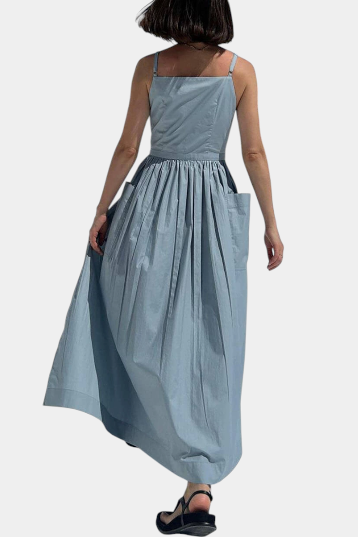 Dezi Strapless Long Dress with Adjustable Side Laces
