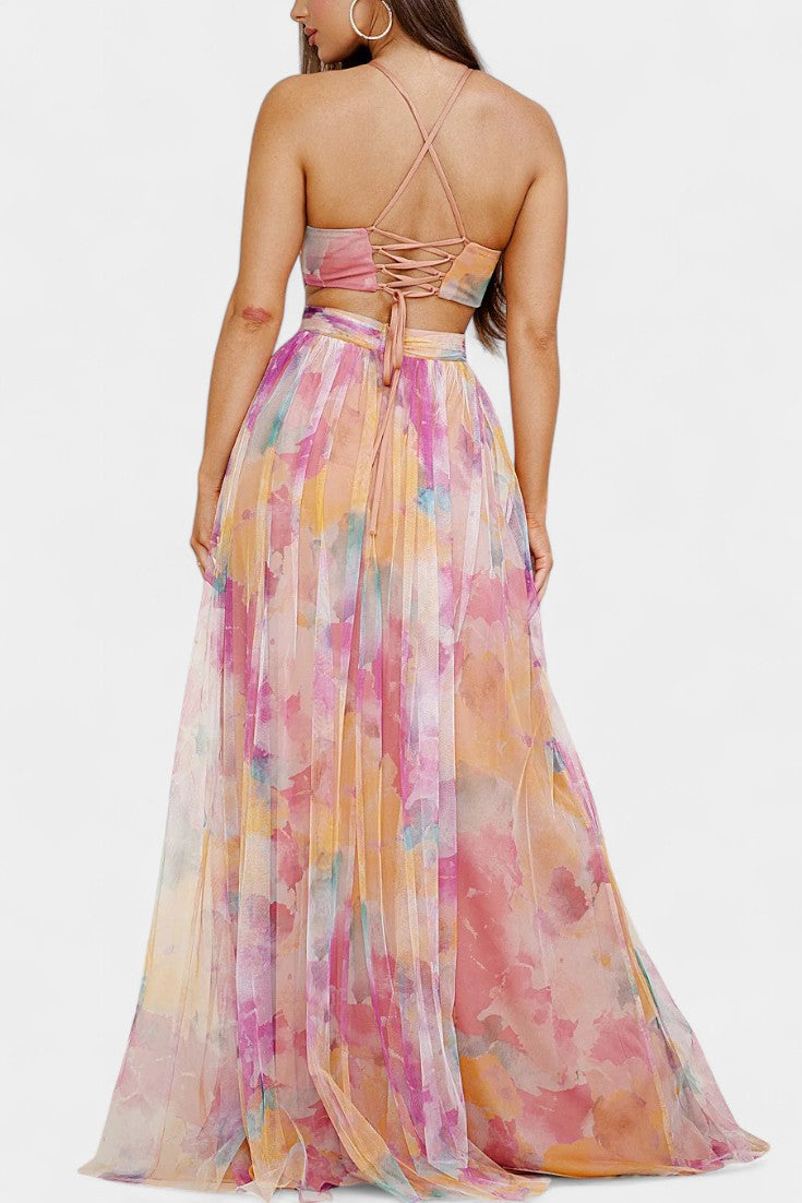 Ingrid Maxi Floral Dress with V-Neck