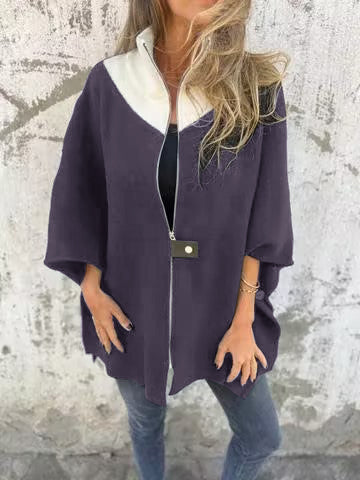 Alessia | Stand Collar Half Zip Jacket - Limited Edition