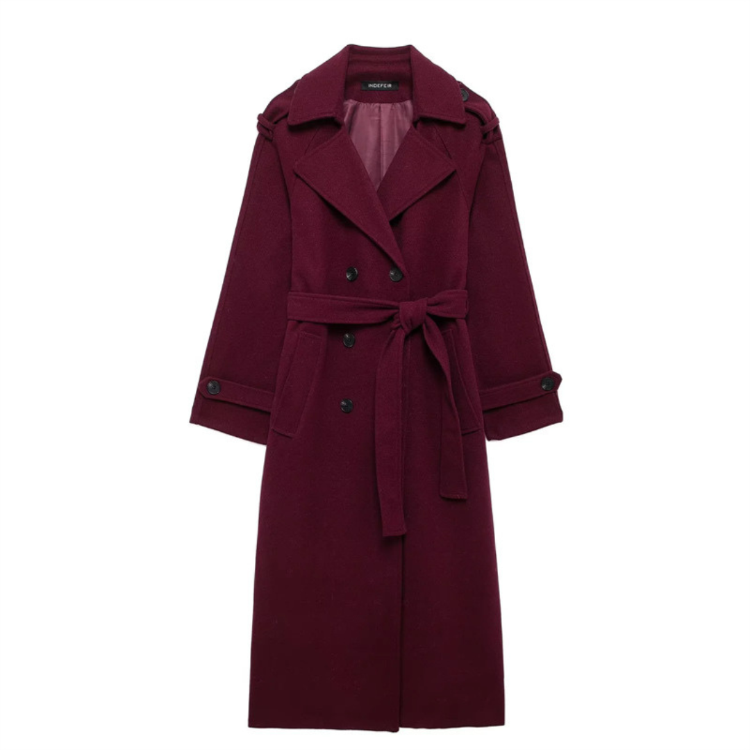 Zenaida | Elder Burgundy Coat