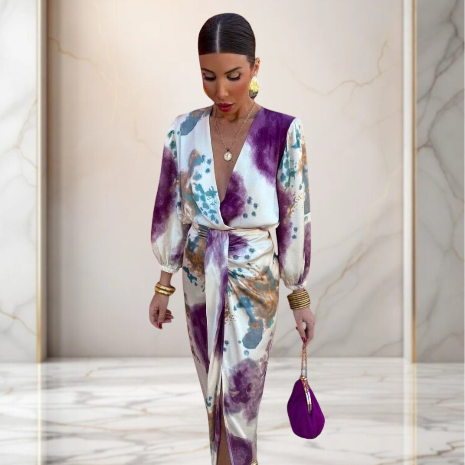 Valeria | Elegant dress with a waist knot