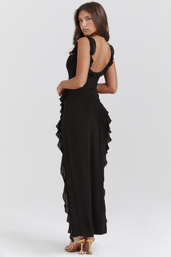 Regina® | Amira Long Dress – Dark Plum