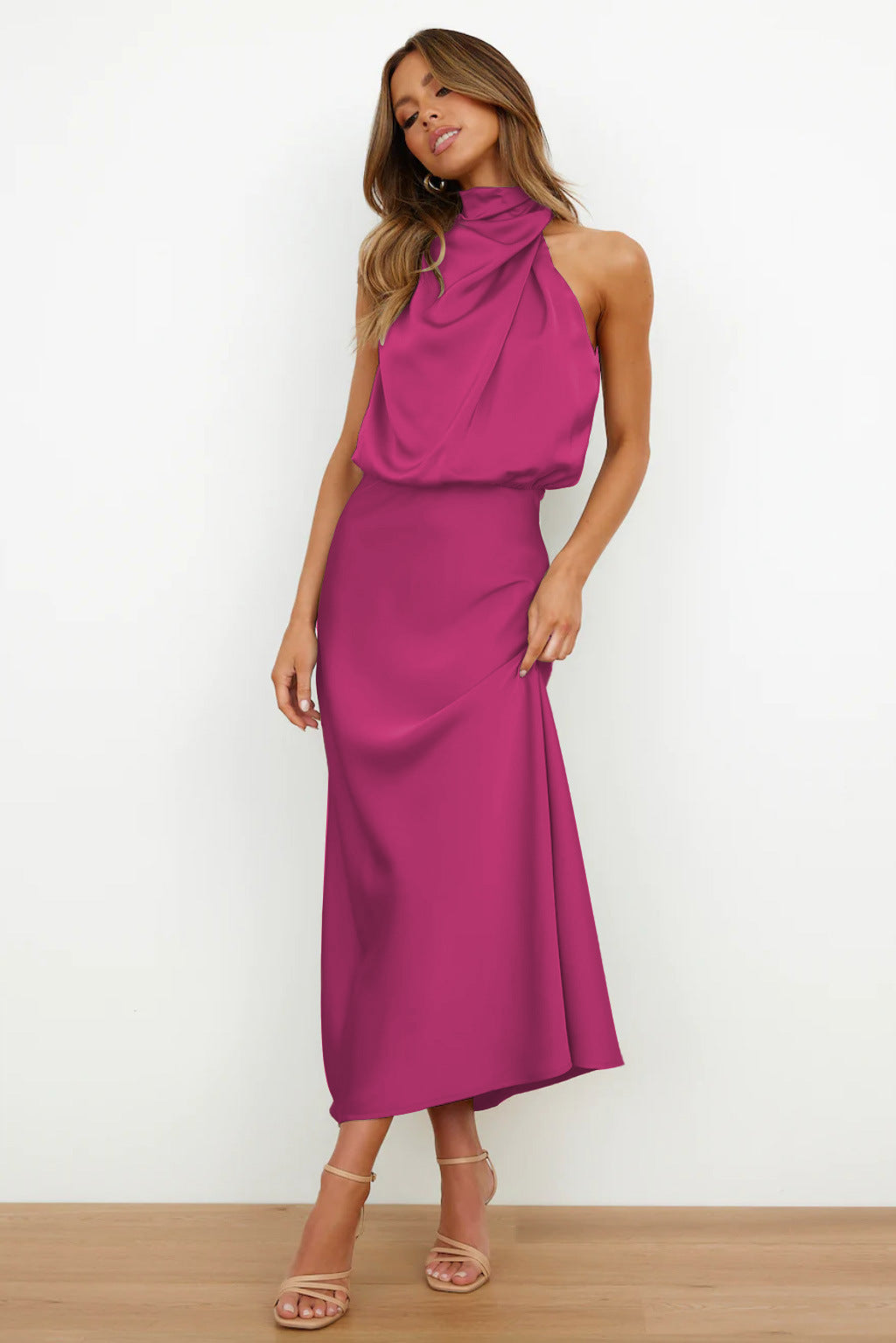Sophia® | Carlina Satin Maxi Dress