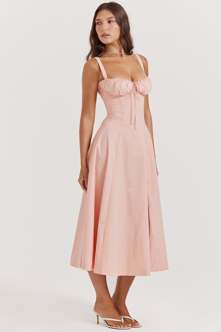 Zane® | SHANA Pink floral corset dress