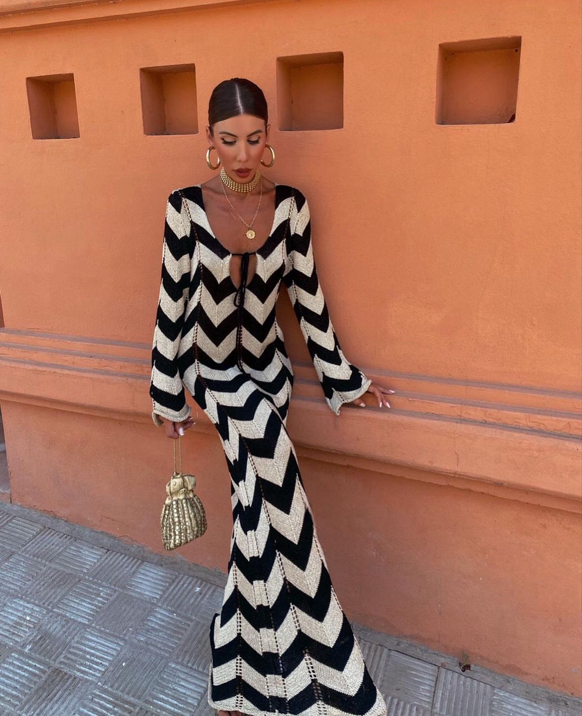 SANTORINI Dress - Long dress in thread