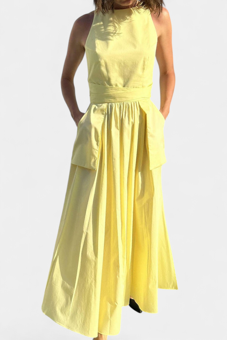 Dezi Strapless Long Dress with Adjustable Side Laces