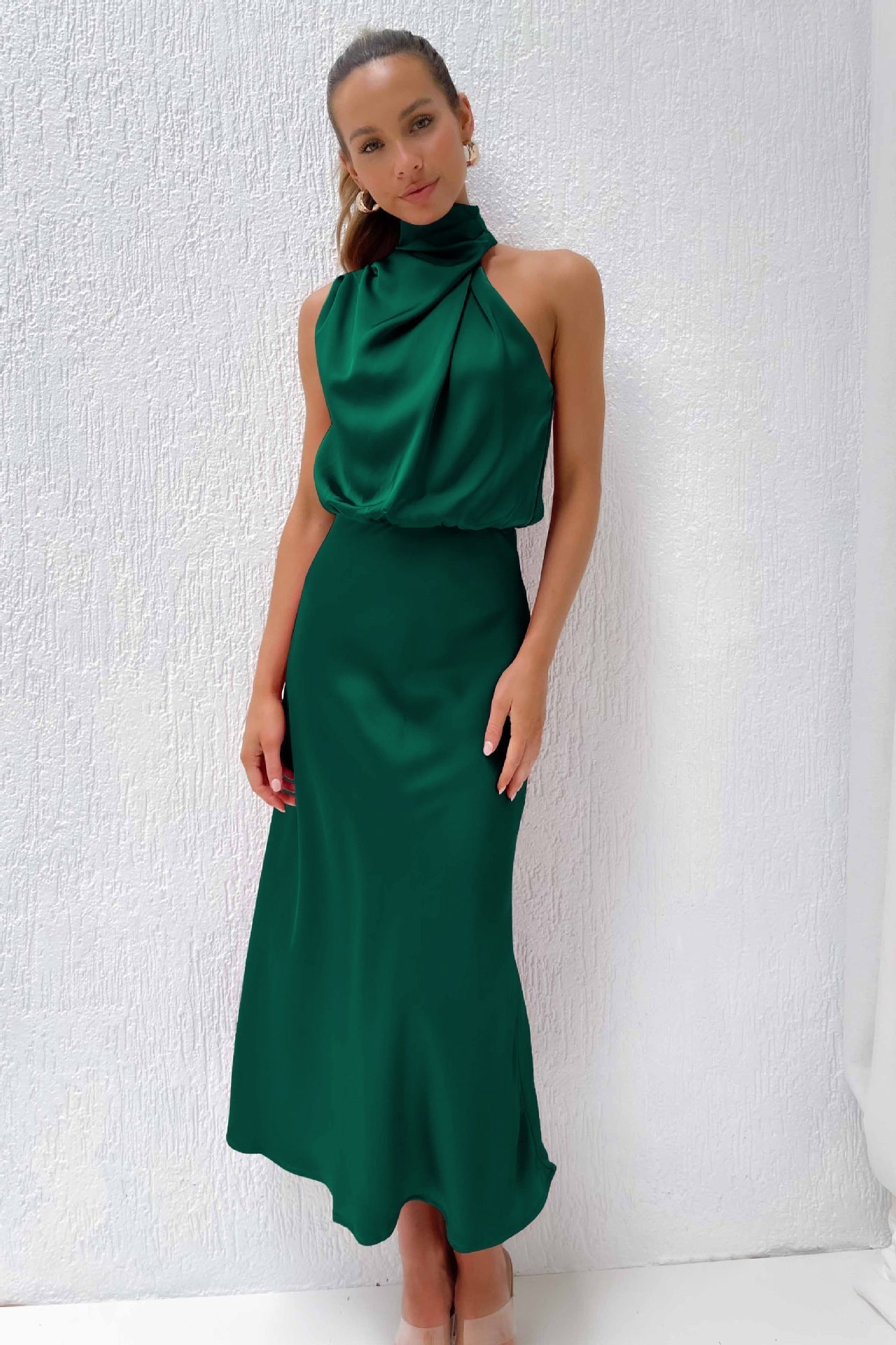 Sophia® | Carlina Satin Maxi Dress