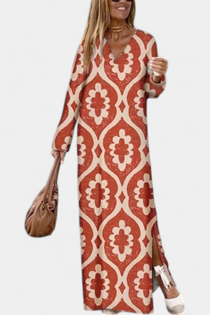 Brisa Long Geometric Dress - Limited Edition
