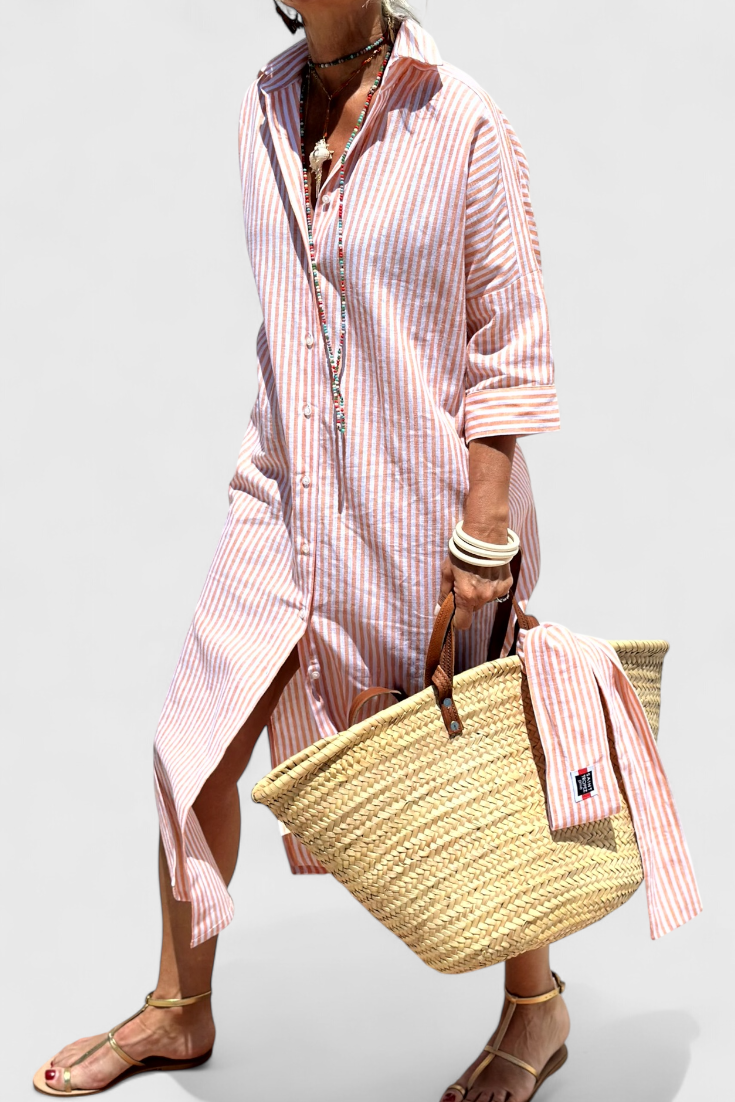 Sherlyn Timeless Striped Shirt Dress