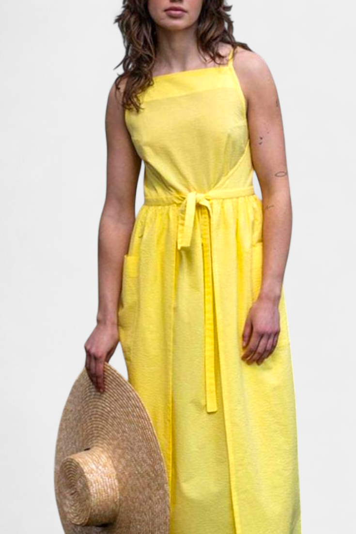 Dezi Strapless Long Dress with Adjustable Side Laces