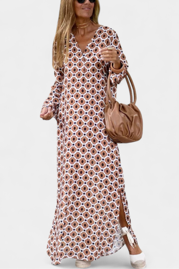 Brisa Long Geometric Dress - Limited Edition