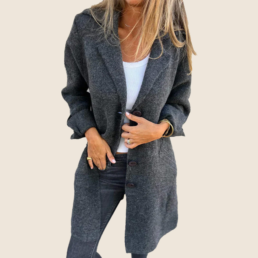 Elvy | Elegant Single-Breasted Jacket
