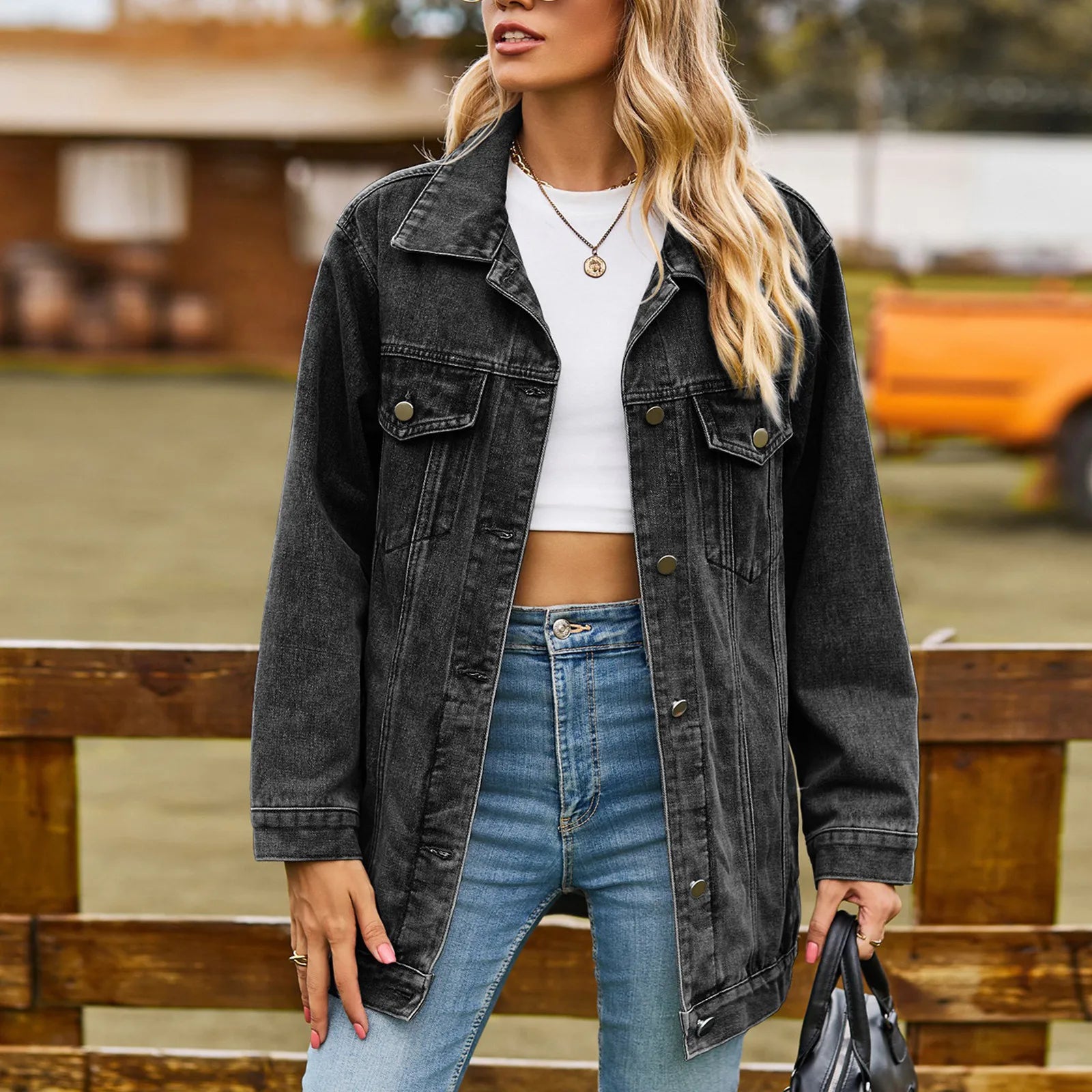Mia™ - Classic Elegant Denim Jacket
