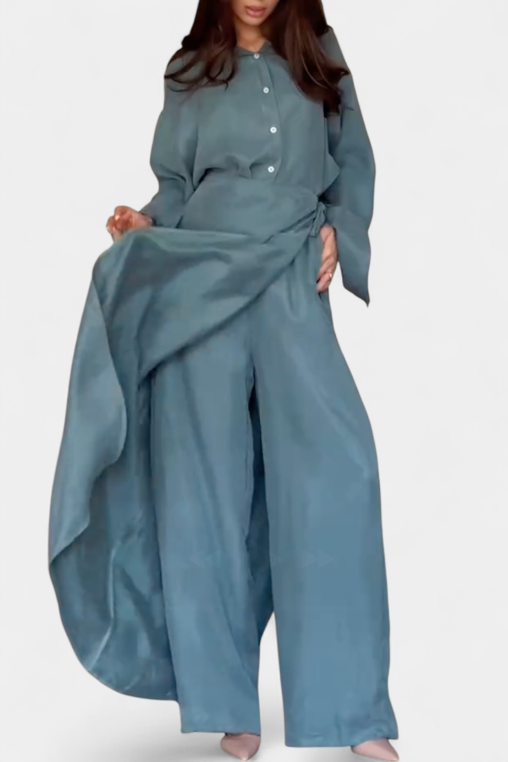 Marisol | Exclusive Set of Loose Shirt and Skirt Pants