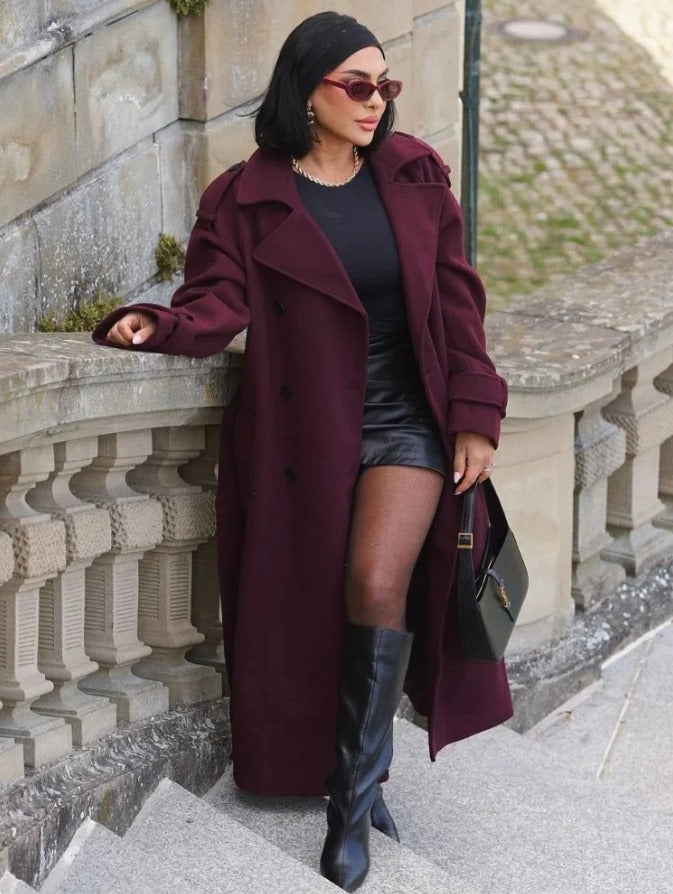Zenaida | Elder Burgundy Coat