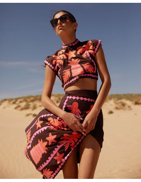 Katia - Printed Top and Skirt Set