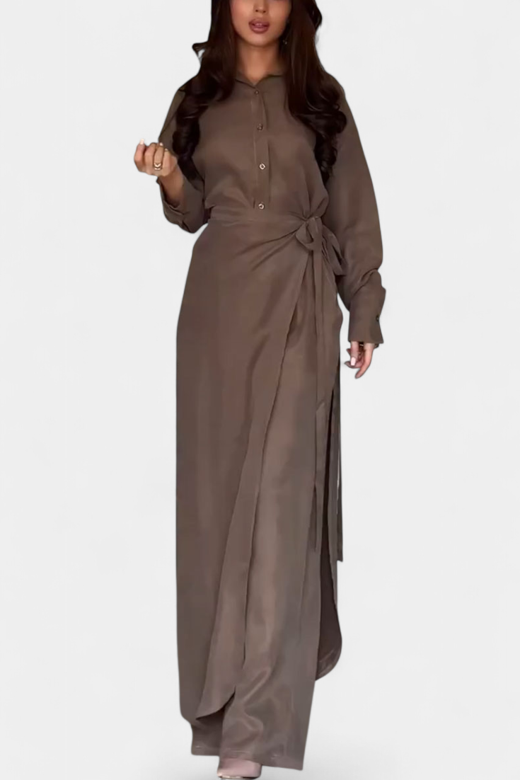 Marisol | Exclusive Set of Loose Shirt and Skirt Pants