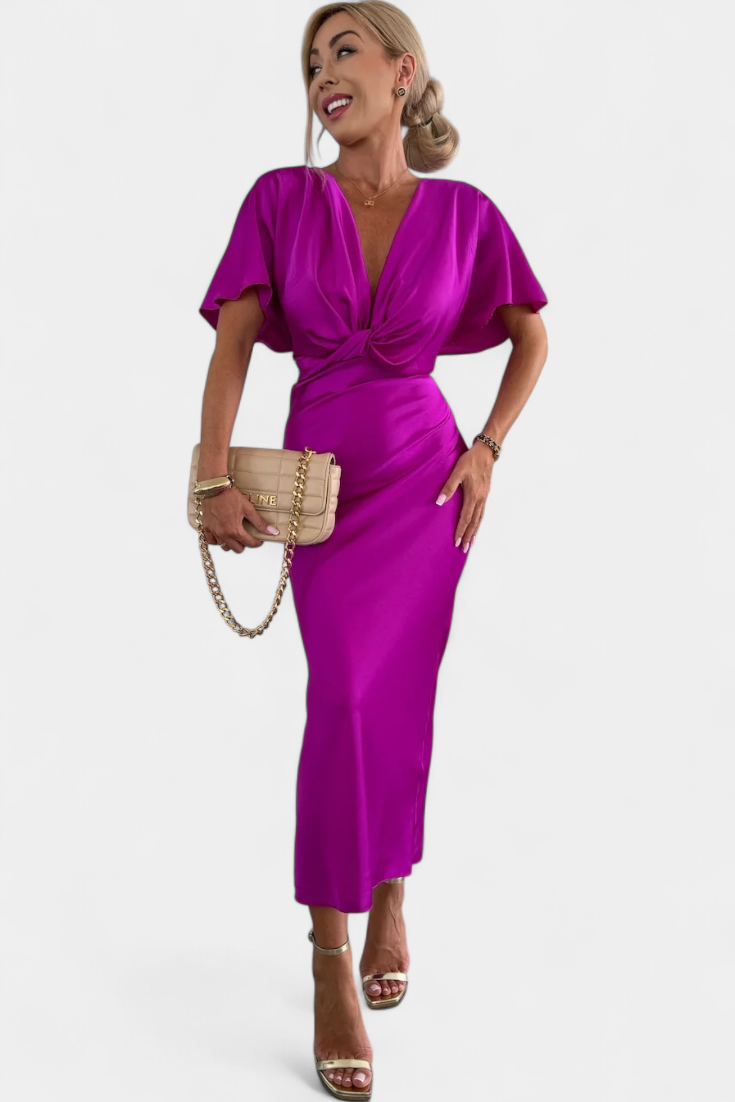 Emryn Soft Dress with Cross Knot