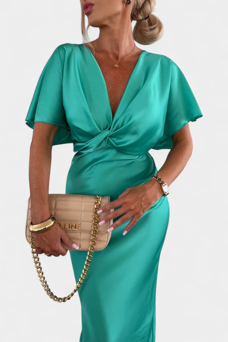 Emryn Soft Dress with Cross Knot