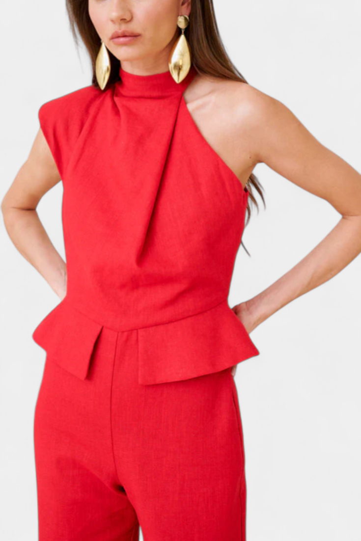 Nerida Asymmetrical Long Jumpsuit