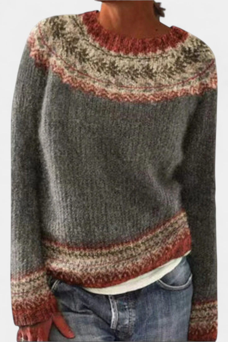 Jolessa Nordic Pattern Knit Sweater