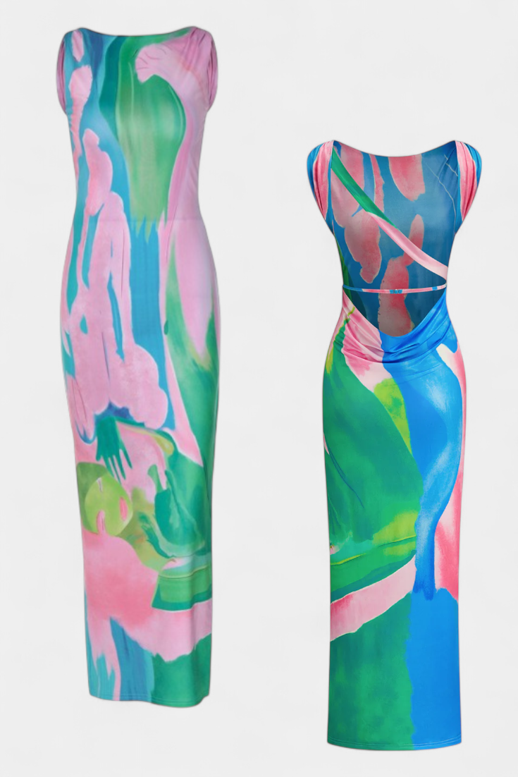 Luella Pastel Dress with Fluid Silhouette and Flattering Cut