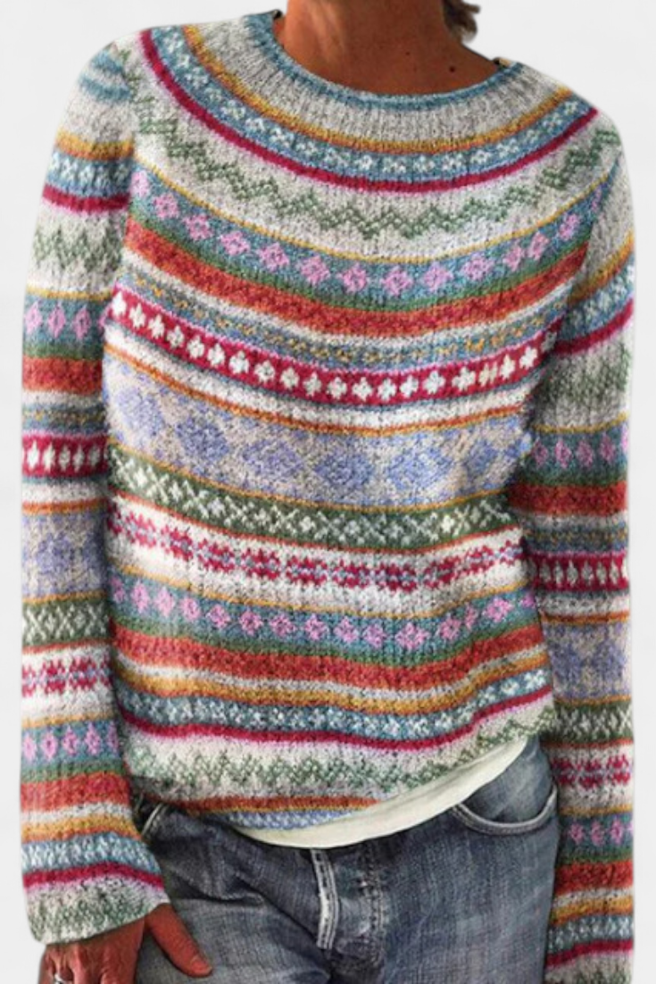 Jolessa Nordic Pattern Knit Sweater