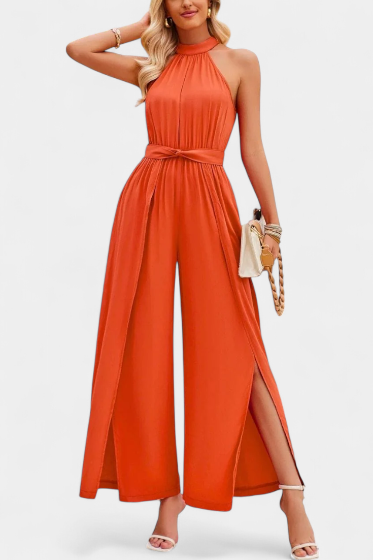 Nyree Asymmetrical Cut-Out Dress with Bow Sleeve