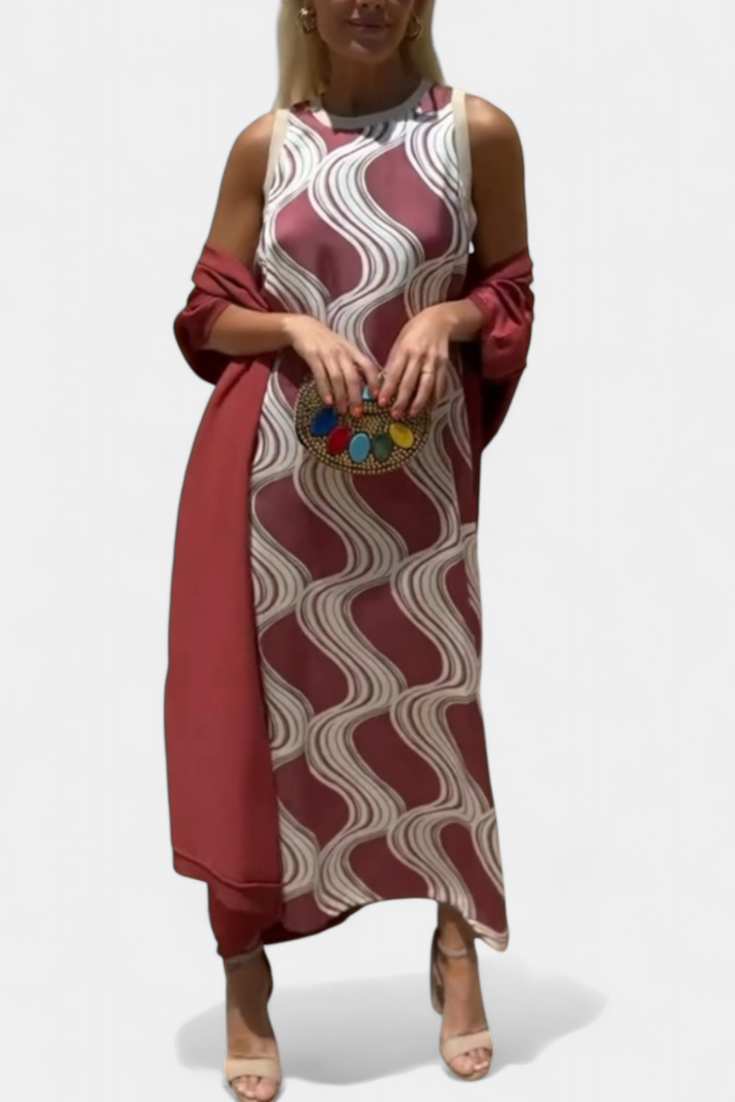 Elegant Alice Evening Dress with Stole