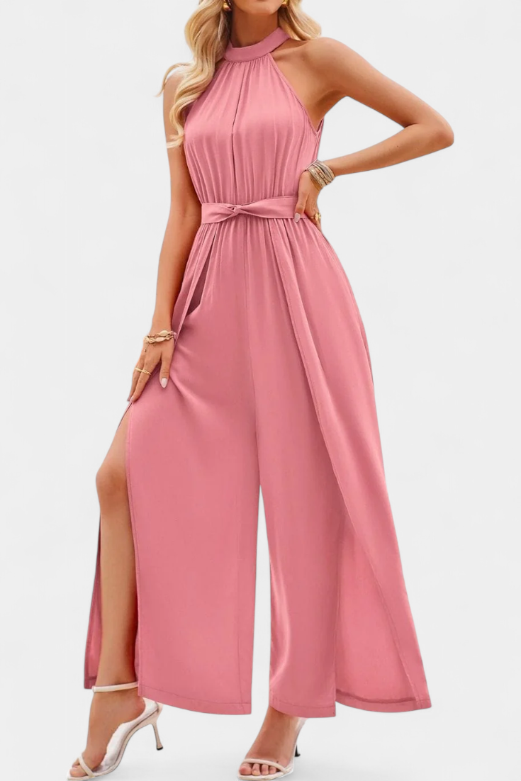 Nyree Asymmetrical Cut-Out Dress with Bow Sleeve