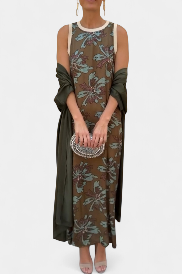 Elegant Alice Evening Dress with Stole