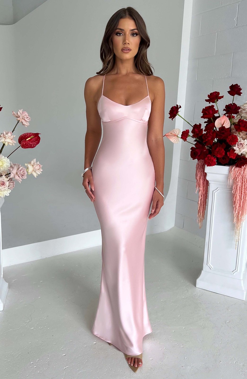 Isabelle™ | Luxury Satin Maxi Dress