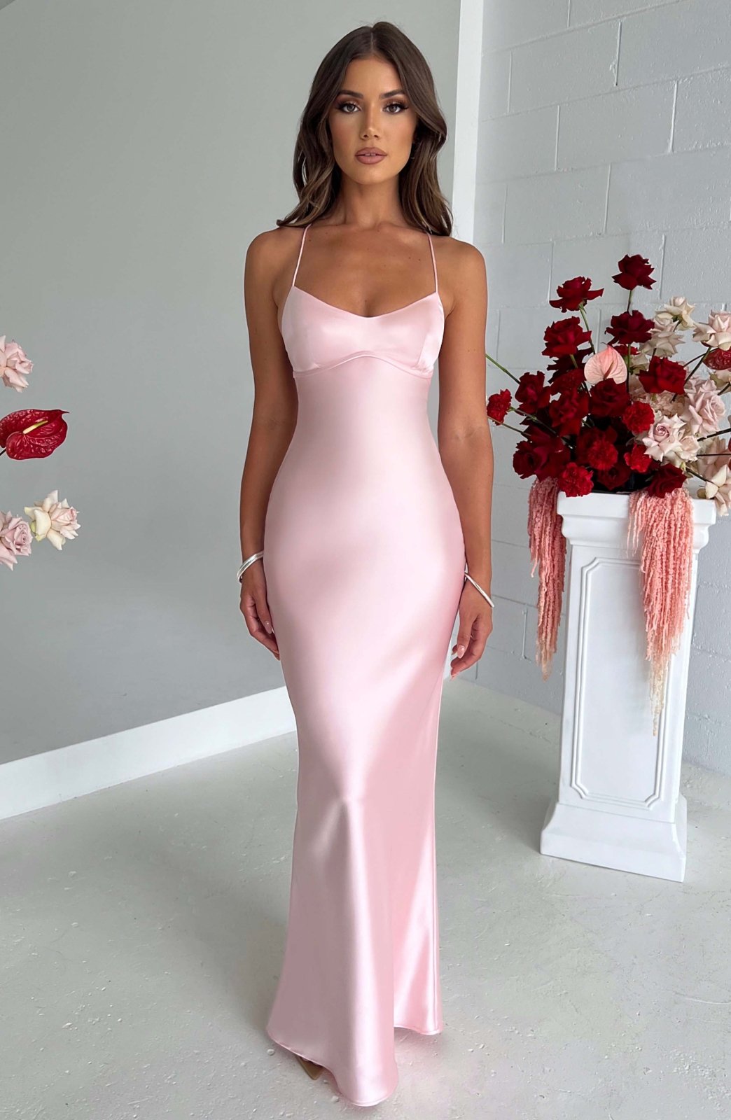 Isabelle™ | Luxury Satin Maxi Dress