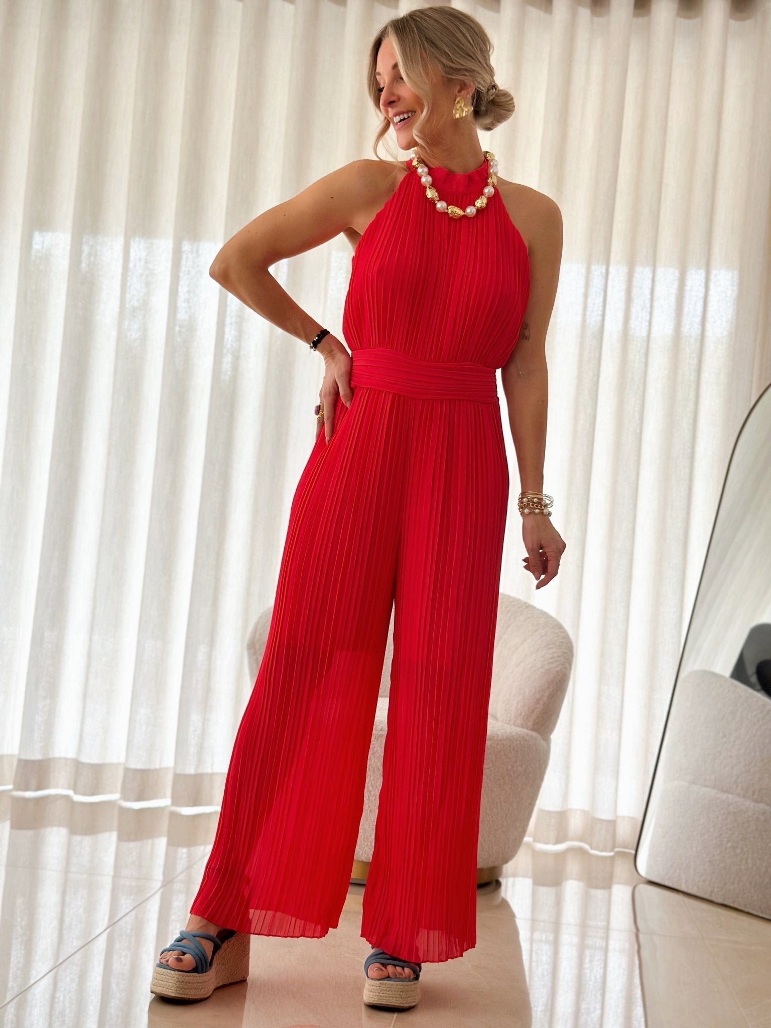 The Bircan Red Jumpsuit