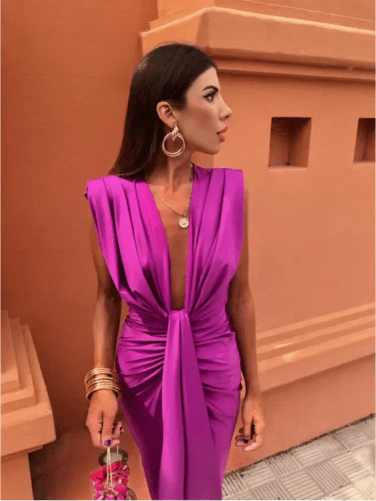 Lara™ | Luxe Satin Dress
