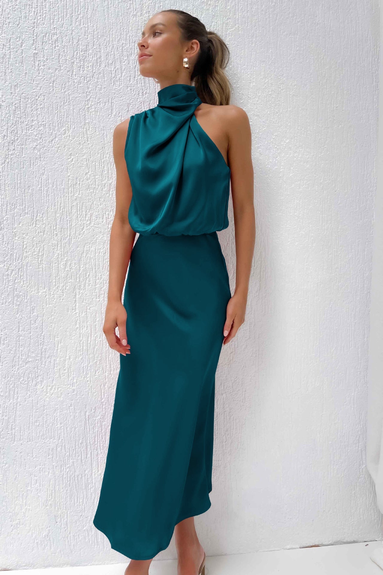 Sophia® | Carlina Satin Maxi Dress