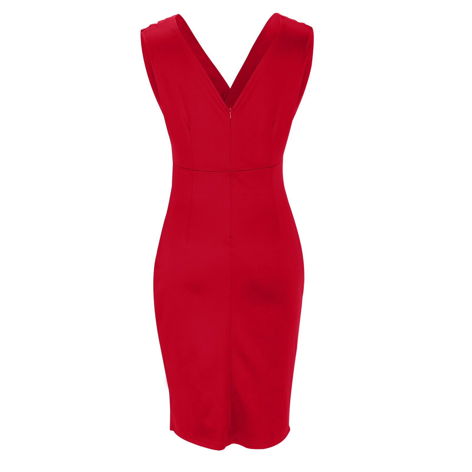 Florine | Fitted Dress with V-Neck and Split