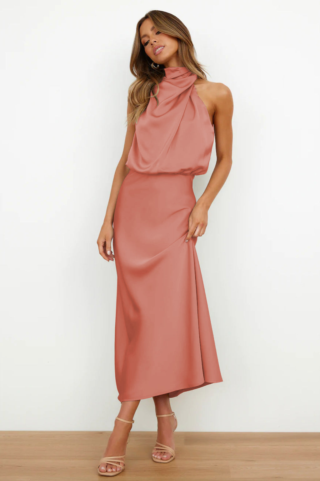 Sophia® | Carlina Satin Maxi Dress