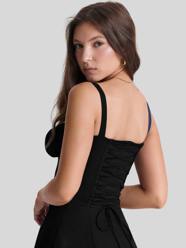Zane® | SHANA Pink floral corset dress