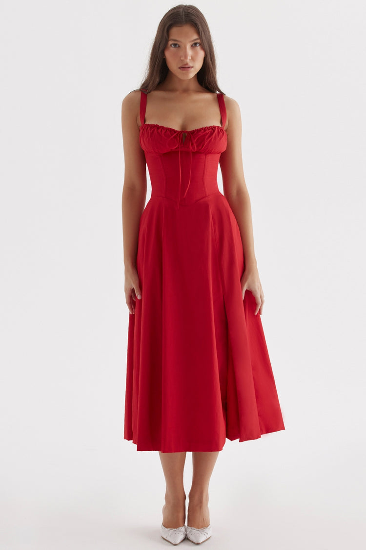 Zane® | SHANA Pink floral corset dress