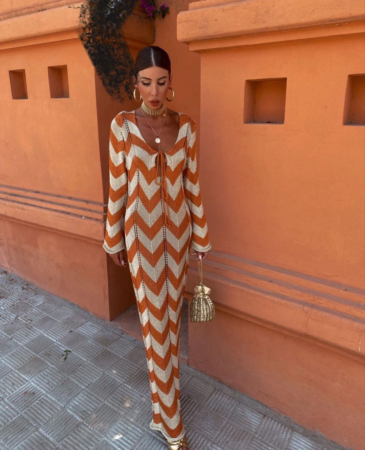 SANTORINI Dress - Long dress in thread
