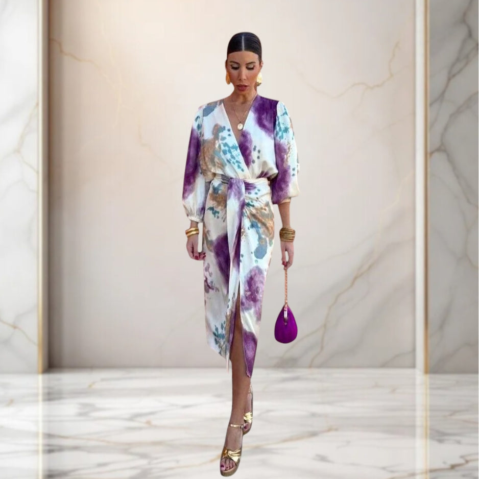 Valeria | Elegant dress with a waist knot