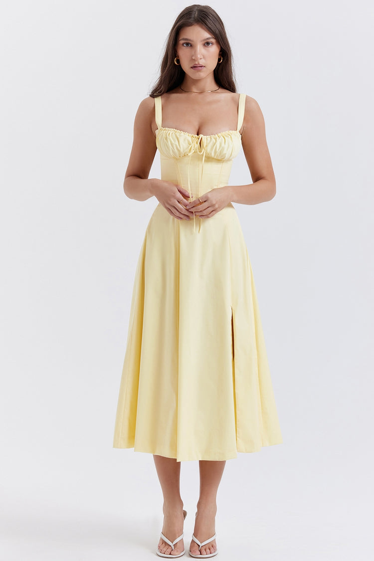 Zane® | SHANA Pink floral corset dress