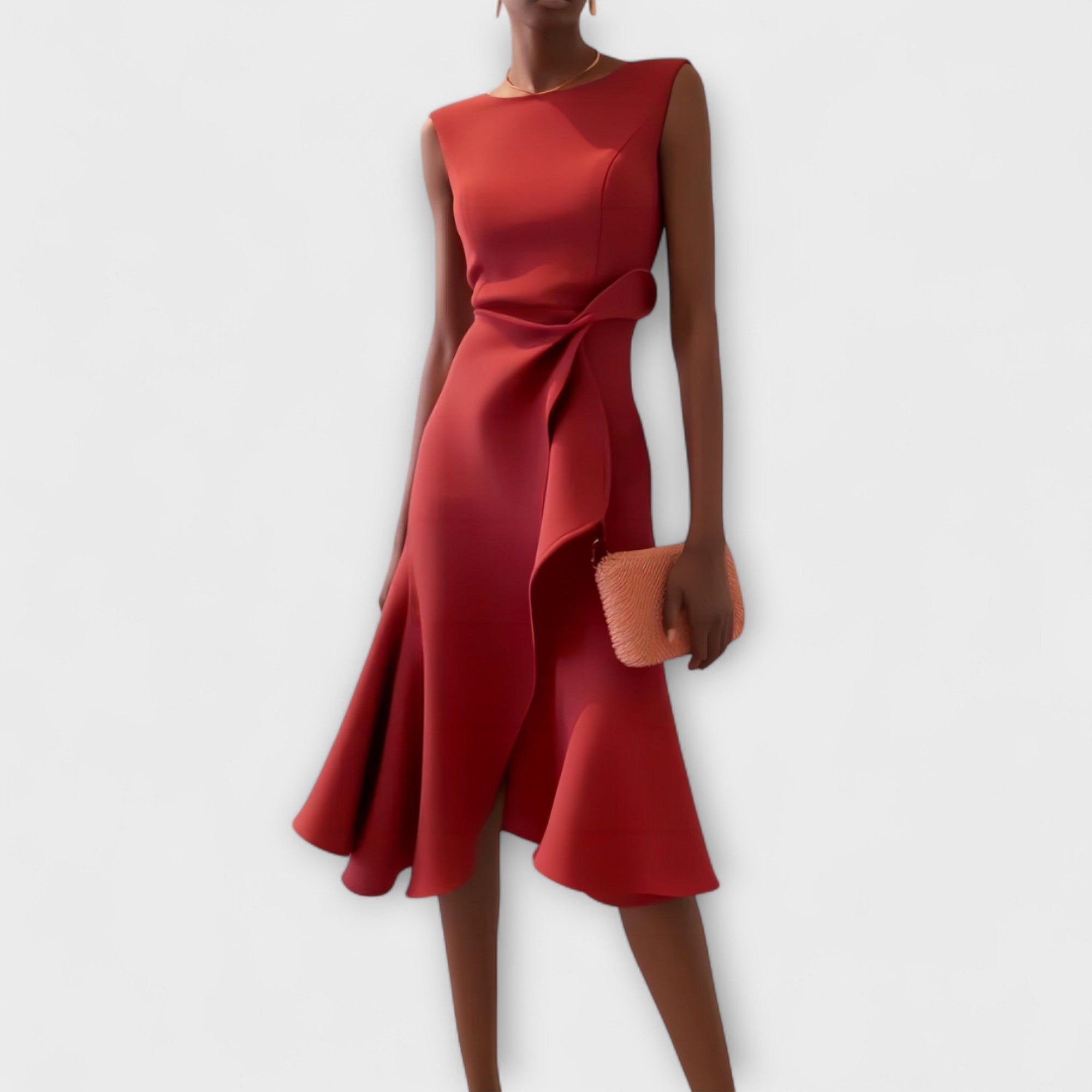 Juliette - Draped Asymmetric Midi Dress