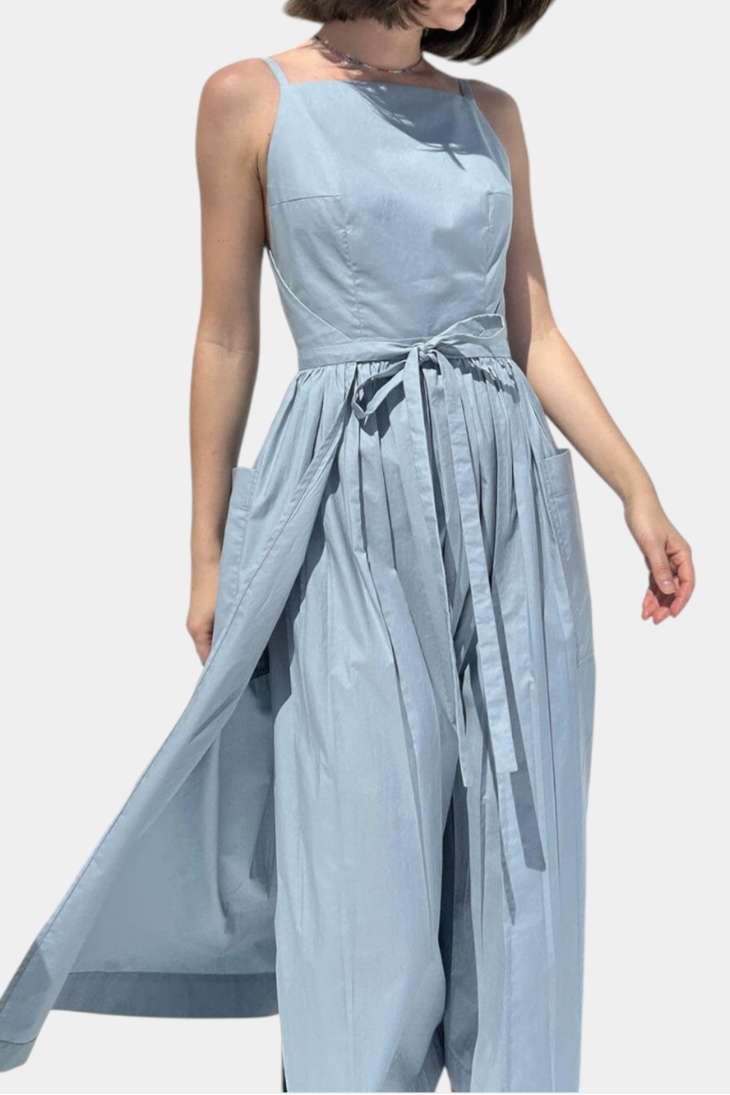 Dezi Strapless Long Dress with Adjustable Side Laces