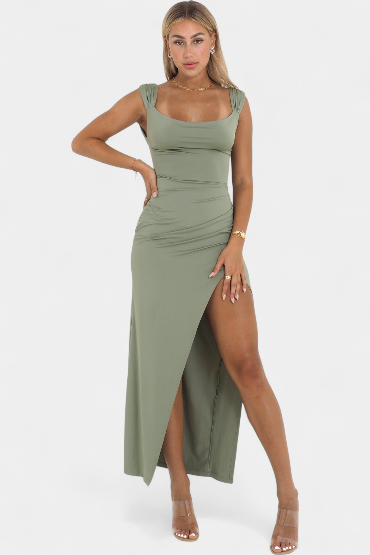 Viveka Dress with Bow on the Back and Elastic Comfort